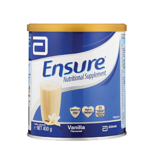 Picture of Ensure Nutrition Vanilla Flavor Powder Jar - 400 gm