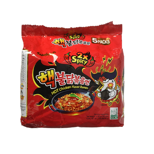 Picture of Samyang Hot Chicken Flavor Ramen 2X Spicy - 5 Packets