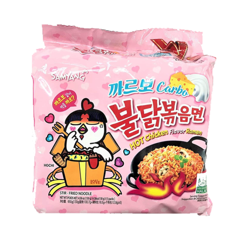 Picture of Samyang Carbonara Fire Fried Super Spicy Noodles - 1 Packet